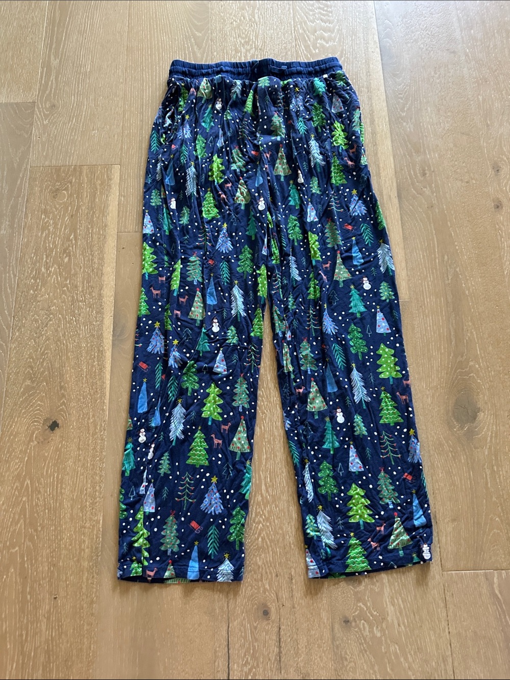 Men’s Little Sleepies Navy Blue Holiday Tree Pajama Pants